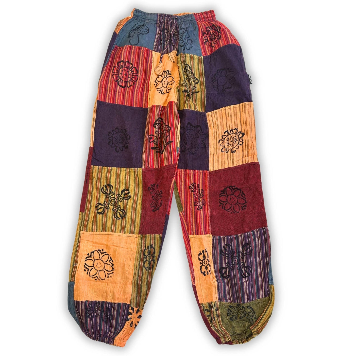 Patchwork Pants – Nomad Sari Collection: Nomad Sari Pants - Purple Tones (105x127cm) S/M