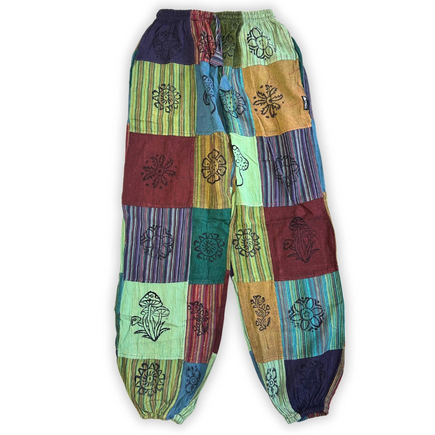 Patchwork Pants – Nomad Sari Collection: Nomad Sari Pants - Purple Tones (105x127cm) S/M