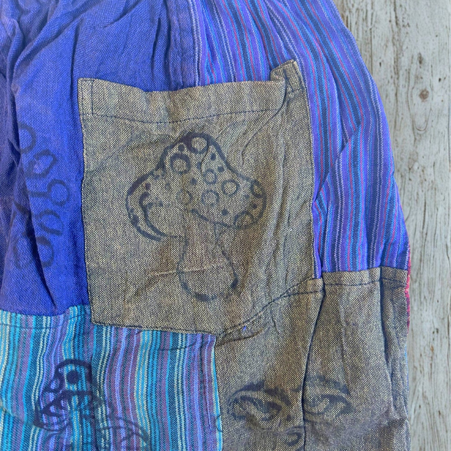 Patchwork Pants – Nomad Sari Collection: Nomad Sari Pants - Purple Tones (105x127cm) S/M