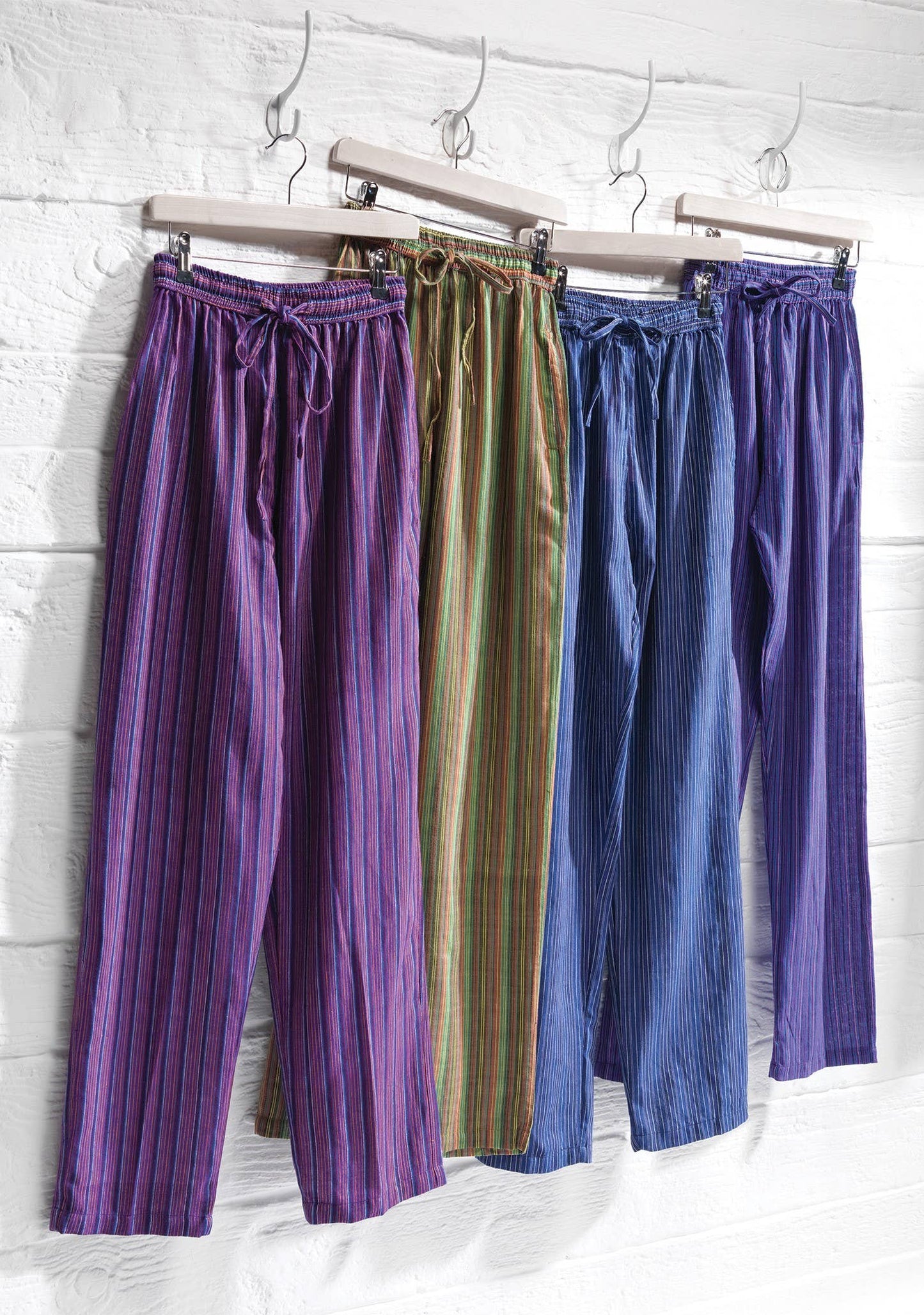 Unisex Cotton Stripe Trousers: X-Large (XL)