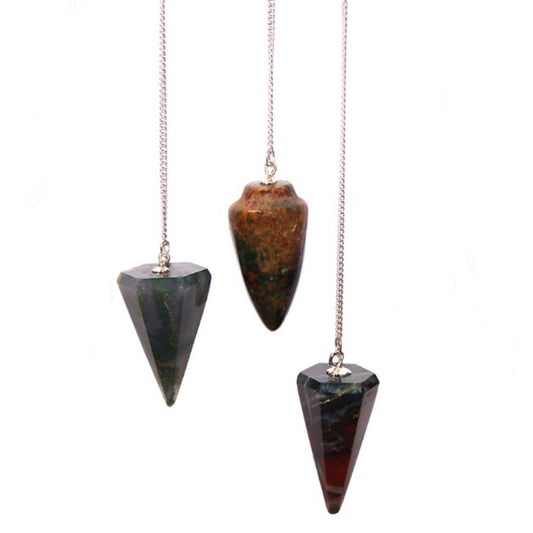 Bloodstone Magic Pendulum - Spiritual Stone